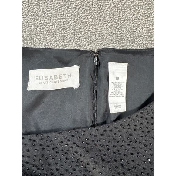 Elisabeth Liz Claiborne Formal Dress Long Sleeve Midi Classic Timeless Size 18 - Picture 6 of 10